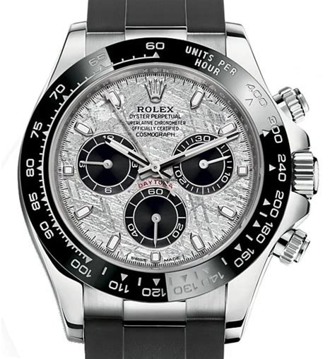 rolex daytona white gold meteorite|Rolex daytona meteorite price.